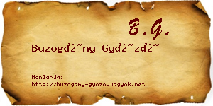 Buzogány Győző névjegykártya