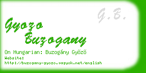 gyozo buzogany business card