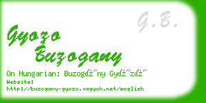 gyozo buzogany business card